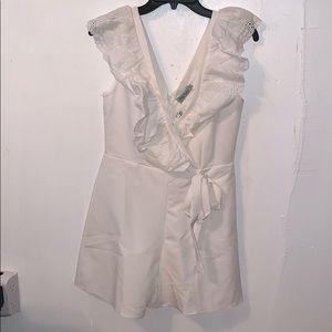 Sophisticated White Deep V-Neck Romper